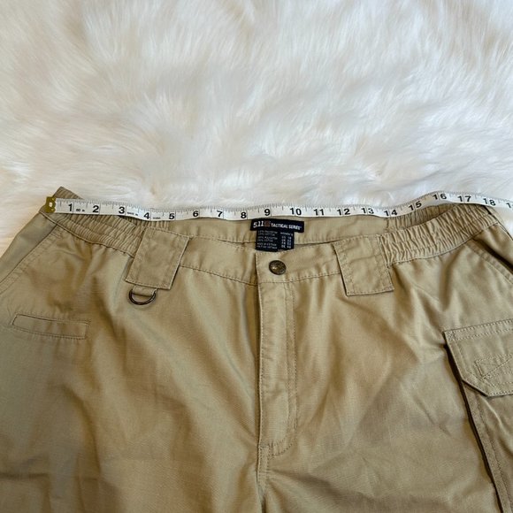 5.11 Tactical Shorts Cargo Utility Taclite Pro 9" Ripstop Tan Khaki Plus Size 18 - Picture 8 of 12